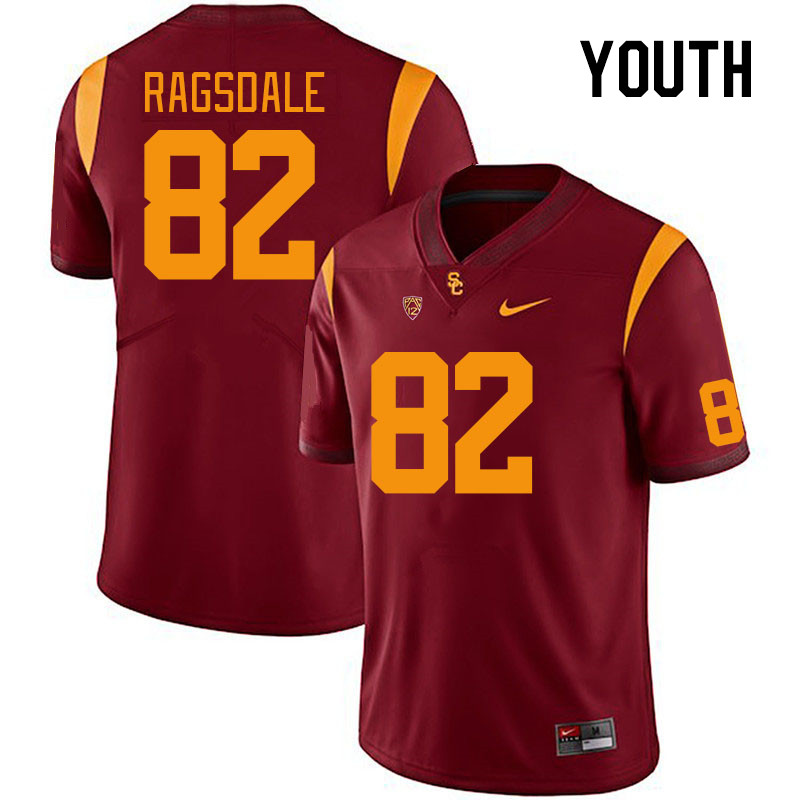 Youth #82 Vincent Ragsdale USC Trojans College Football Jerseys Stitched Sale-Cardinal